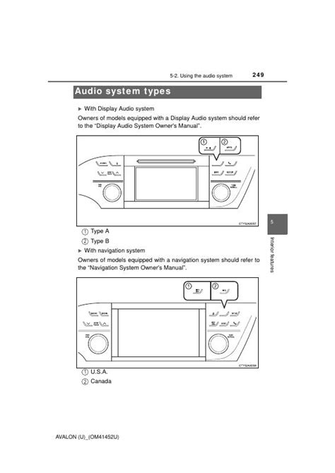 2014 Toyota Avalon Using The Usb Aux Port Manual and Wiring Diagram